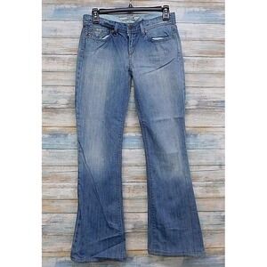 Joe's Jeans Taylor Medium Flare Bootcut Low Rise Blue Denim Size 25 Made in USA